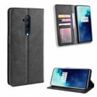 For OnePlus 7T Pro  Magnetic Buckle Retro Crazy Horse Texture Horizontal Flip Leather Case with Holder & Card Slots & Photo Frame(Black) - 1