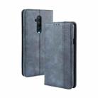 For OnePlus 7T Pro  Magnetic Buckle Retro Crazy Horse Texture Horizontal Flip Leather Case with Holder & Card Slots & Photo Frame(Blue) - 3