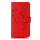For Xiaomi Redmi 8    Litchi Texture Feather Embossing Horizontal Flip Leather Case with Holder & Card Slots & Wallet & Photo Frame & Lanyard(Red) - 1