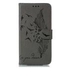 For Xiaomi Redmi 8    Litchi Texture Feather Embossing Horizontal Flip Leather Case with Holder & Card Slots & Wallet & Photo Frame & Lanyard(Gray) - 1