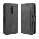 For OnePlus 7T Pro Wallet Style Skin Feel Calf Pattern Leather Case with Separate Card Slot(Black) - 1