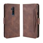 For OnePlus 7T Pro Wallet Style Skin Feel Calf Pattern Leather Case with Separate Card Slot(Brown) - 1