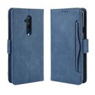 For OnePlus 7T Pro Wallet Style Skin Feel Calf Pattern Leather Case with Separate Card Slot(Blue) - 1