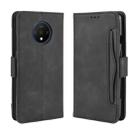 For OnePlus 7T Wallet Style Skin Feel Calf Pattern Leather Case with Separate Card Slot(Black) - 1