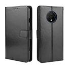 For OnePlus 7T  Retro Crazy Horse Texture Horizontal Flip Leather Case with Holder & Card Slots & Photo Frame(Black) - 1