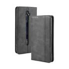 For Oppo Reno2 F/ Reno2 Z Magnetic Buckle Retro Crazy Horse Texture Horizontal Flip Leather Case with Holder & Card Slots & Photo Frame(Black) - 1