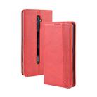 For Oppo Reno2 F/ Reno2 Z Magnetic Buckle Retro Crazy Horse Texture Horizontal Flip Leather Case with Holder & Card Slots & Photo Frame(Red) - 1