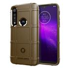 For Moto One Macro Full Coverage Shockproof TPU Case(Brown) - 1