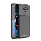 For LG K40S Beetle Series Carbon Fiber Texture Shockproof TPU Cas(Black) - 1