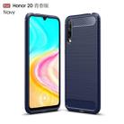 For Huawei Honor 20 Lite China Brushed Texture Carbon Fiber TPU Case(Navy Blue) - 1