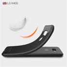 For LG K40S Brushed Texture Carbon Fiber TPU Case(Black) - 4