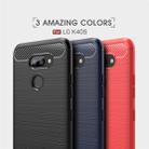 For LG K40S Brushed Texture Carbon Fiber TPU Case(Black) - 5