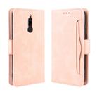 For Xiaomi Redmi 8 Wallet Style Skin Feel Calf Pattern Leather Case with Separate Card Slot(Pink) - 1