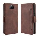 For Sony Xperia 8 Wallet Style Skin Feel Calf Pattern Leather Case with Separate Card Slot(Brown) - 1
