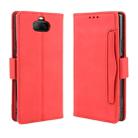 For Sony Xperia 8 Wallet Style Skin Feel Calf Pattern Leather Case with Separate Card Slot(Red) - 1