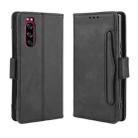 For Sony Xperia 5 Wallet Style Skin Feel Calf Pattern Leather Case with Separate Card Slot(Black) - 1