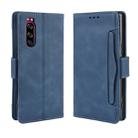 For Sony Xperia 5 Wallet Style Skin Feel Calf Pattern Leather Case with Separate Card Slot(Blue) - 1