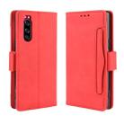 For Sony Xperia 5 Wallet Style Skin Feel Calf Pattern Leather Case with Separate Card Slot(Red) - 1