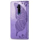 For One Plus 7T Pro  Butterfly Love Flower Embossed Horizontal Flip Leather Case with Bracket Lanyard Card Slot Wallet(Light Purple) - 8