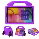 For Galaxy Tab A 10.1 (2019) Thumb Support EVA Flat Anti Falling Protective Shell(Purple) - 1