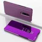 For Xiaomi Redmi 8 Plated Mirror Horizontal Flip Leather Cover with Stand Mobile Phone Holster(Purple) - 1