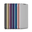 For OnePlus 7T Pro Plated Mirror Horizontal Flip Leather Cover with Stand Mobile Phone Holster(Purple) - 7