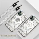 For iPhone 11 Pro Fashion Clock Pattern Rhinestone Mobile Phone Shell without Bracket / Hand Rope / Lanyard(White) - 1