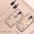 For OPPO A11 / A9 (2020) Fashion Clock Pattern Rhinestone Mobile Phone Shell with Bracket / Hand Rope / Lanyard(Rose Gold) - 1