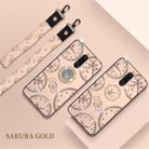 For Xiaomi Redmi 8  Fashion Clock Pattern Rhinestone Mobile Phone Shell with Bracket / Hand Rope / Lanyard(Rose Gold) - 1