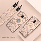 For Xiaomi Redmi 8A  Fashion Clock Pattern Rhinestone Mobile Phone Shell with Bracket / Hand Rope / Lanyard(Rose Gold) - 1