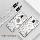 For Xiaomi Redmi 8A  Fashion Clock Pattern Rhinestone Mobile Phone Shell with Bracket / Hand Rope / Lanyard(White) - 1