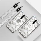 For Xiaomi Redmi Note 8 Pro Fashion Clock Pattern Rhinestone Mobile Phone Shell with Bracket / Hand Rope / Lanyard(White) - 1