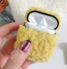 For Apple AirPods1/2  Plush Bluetooth Headphone Protective Case(Yellow) - 1