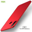 For OPPO Realme Q MOFI Frosted PC Ultra-thin Hard Case(Red) - 1