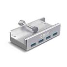 ORICO  MH4PU-P Aluminum Alloy 4 Ports USB3.0 Clip-type HUB(Silver) - 1