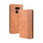 For LG K40S Magnetic Buckle Retro Crazy Horse Texture Horizontal Flip Leather Case  with Holder & Card Slots & Photo Frame(Brown) - 1