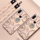 For Xiaomi Redmi Note7 Fashion Clock Pattern Rhinestone Mobile Phone Shell with Bracket / Hand Rope / Lanyard(Rose Gold) - 1
