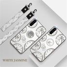 For Xiaomi CC9/A3 Lite Fashion Clock Pattern Rhinestone Mobile Phone Shell with Bracket / Hand Rope / Lanyard(White) - 1