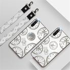 For Xiaomi CC9E/A3 Fashion Clock Pattern Rhinestone Mobile Phone Shell with Bracket / Hand Rope / Lanyard(White) - 1