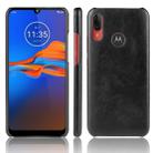 For Motorola Moto E6 Plus Shockproof Litchi Texture PC + PU Case(Black) - 1