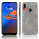 For Motorola Moto E6 Plus Shockproof Litchi Texture PC + PU Case(Gray) - 1