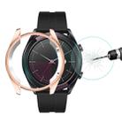 For HUAWEI Watch GT Elegant 42mm ENKAY Hat-prince 2 in 1 Full Coverage Electroplate TPU Case + 0.2mm 9H 2.15D Curved Edge Tempered Glass Film(Rose Gold) - 1