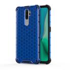 For Oppo A9 (2020) Shockproof Honeycomb PC + TPU Case(Blue) - 1