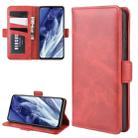 For Xiaomi 9 Pro/Xiaomi 9 Pro 5G Double Buckle Crazy Horse Business Mobile Phone Holster with Card Wallet Bracket Function(Red) - 1