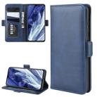 For Xiaomi 9 Pro/Xiaomi 9 Pro 5G Double Buckle Crazy Horse Business Mobile Phone Holster with Card Wallet Bracket Function(Blue) - 1