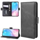 For Xiaomi CC9 Double Buckle Crazy Horse Business Mobile Phone Holster with Card Wallet Bracket Function(Black) - 1