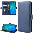 For Xiaomi Redmi Note 8 Pro Double Buckle Crazy Horse Business Mobile Phone Holster with Card Wallet Bracket Function(Blue) - 1