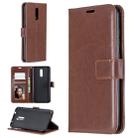 For Nokia 3.2 Crazy Horse Texture Horizontal Flip Leather Case with Holder & Card Slots & Wallet & Photo Frame(Brown) - 1