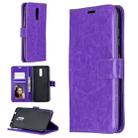 For Nokia 3.2 Crazy Horse Texture Horizontal Flip Leather Case with Holder & Card Slots & Wallet & Photo Frame(Purple) - 1