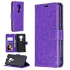For Nokia 6.2 / 7.2 Crazy Horse Texture Horizontal Flip Leather Case with Holder & Card Slots & Wallet & Photo Frame(Purple) - 1